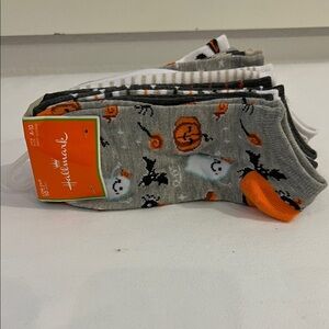 Hallmark Halloween Ghost and Pumpkin Ankle Socks